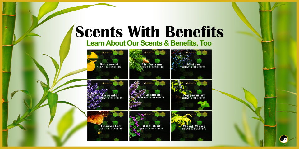 Scents and their benefits. The eight essential oils used to make our scented products, with the aroma description and the benefits of each fragrance.