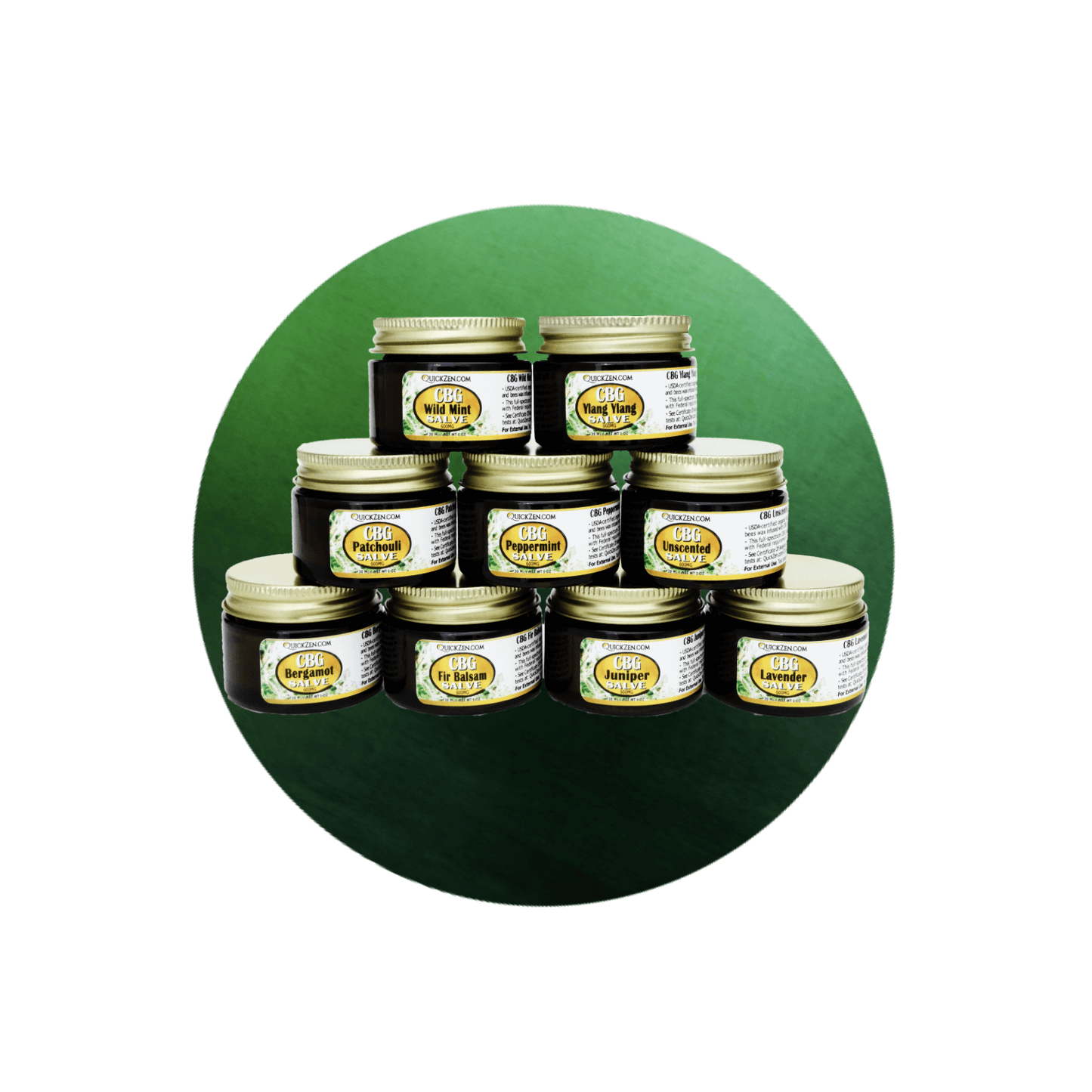Shop all Salves. Click here to view all quick zen salves or balms. Eight different fragrances. And unscented with a slight smell of honey from the bees wax.